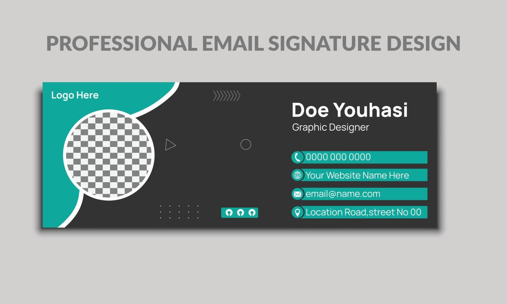 byrå varumärke e-post signatur design mall vektor