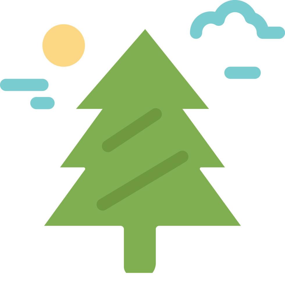 Wald Baum Weald Kanada flache Farbe Symbol Vektor Symbol Banner Vorlage