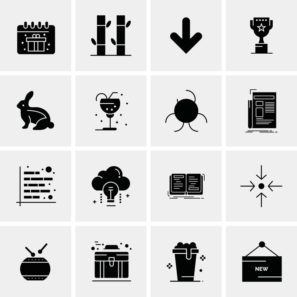 16 universelle Business-Icons Vektor kreative Icon-Illustration zur Verwendung in Web- und mobilen Projekten