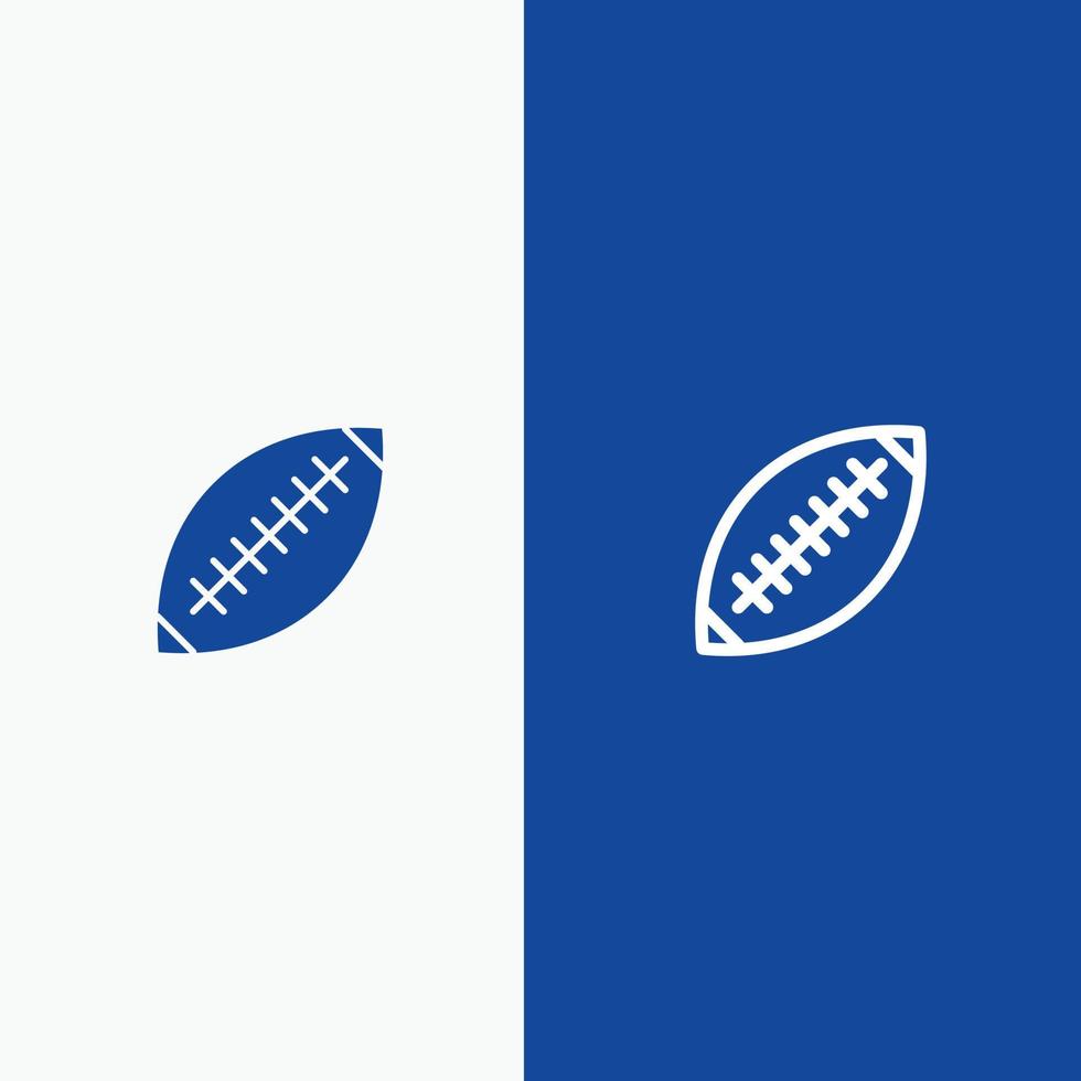 afl australien fußball rugby rugby ball sport sydney linie und glyphe solide symbol blaue bannerlinie und vektor