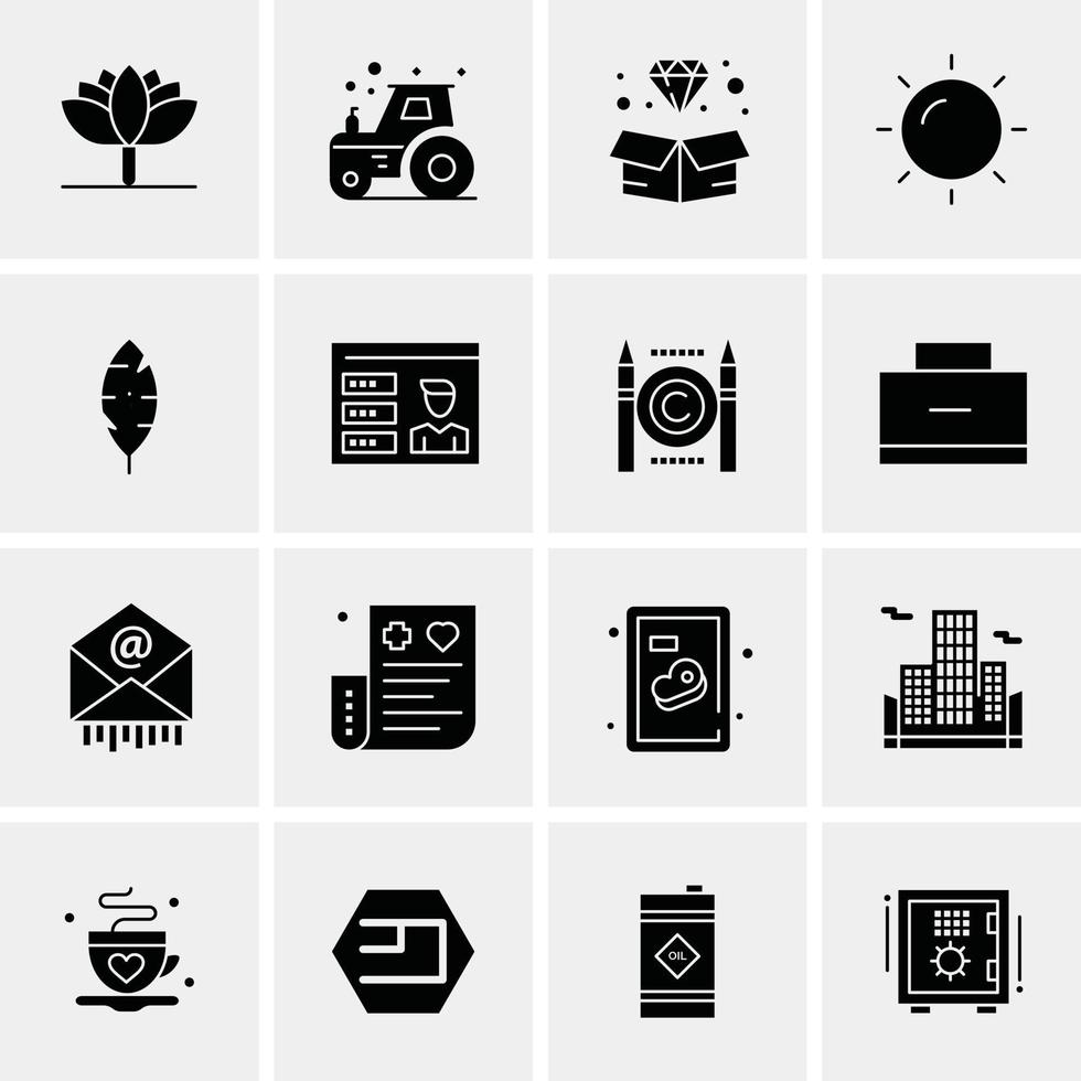 16 universelle Business-Icons Vektor kreative Icon-Illustration zur Verwendung in Web- und mobilen Projekten