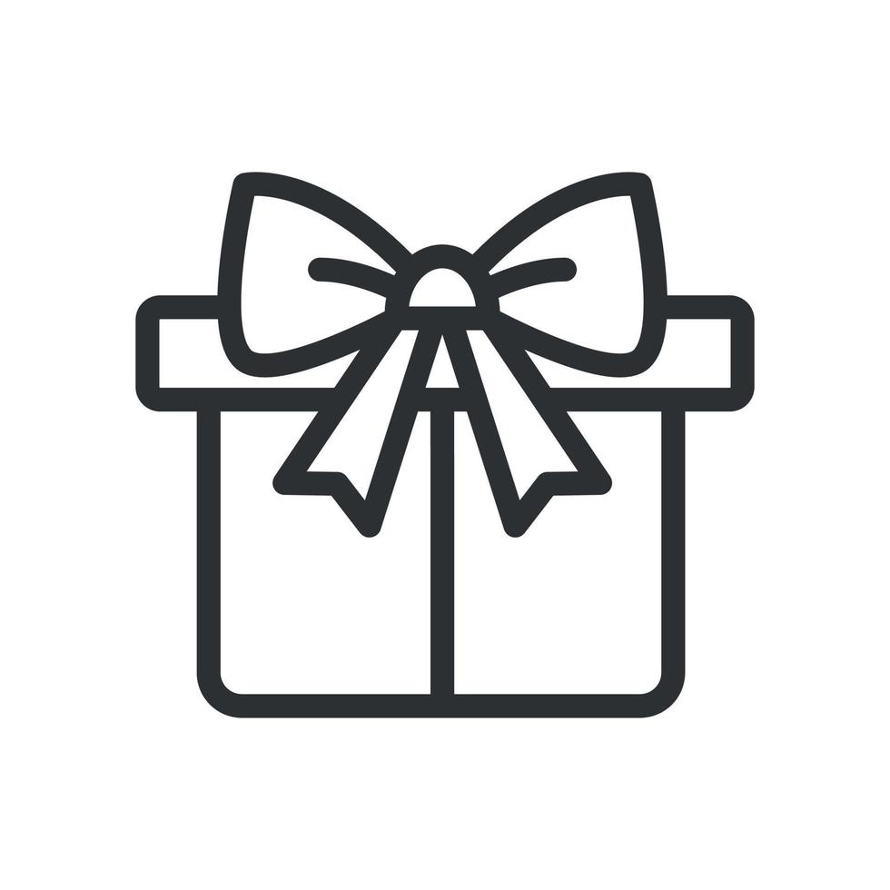 Geschenkbox mit Symbol für die Schleifenlinie. Packsymbole präsentieren. Vektor-Illustration vektor