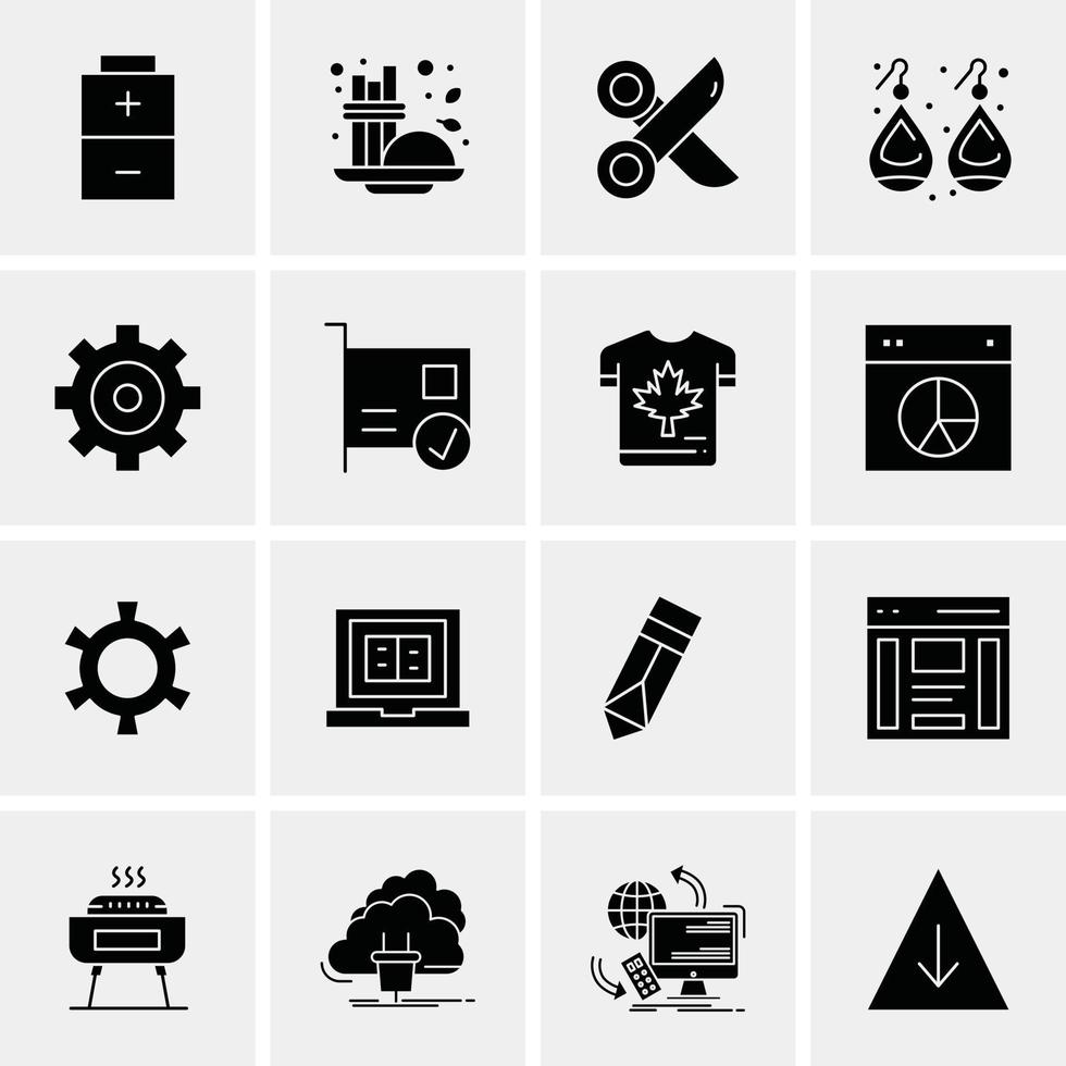 16 universelle Business-Icons Vektor kreative Icon-Illustration zur Verwendung in Web- und mobilen Projekten