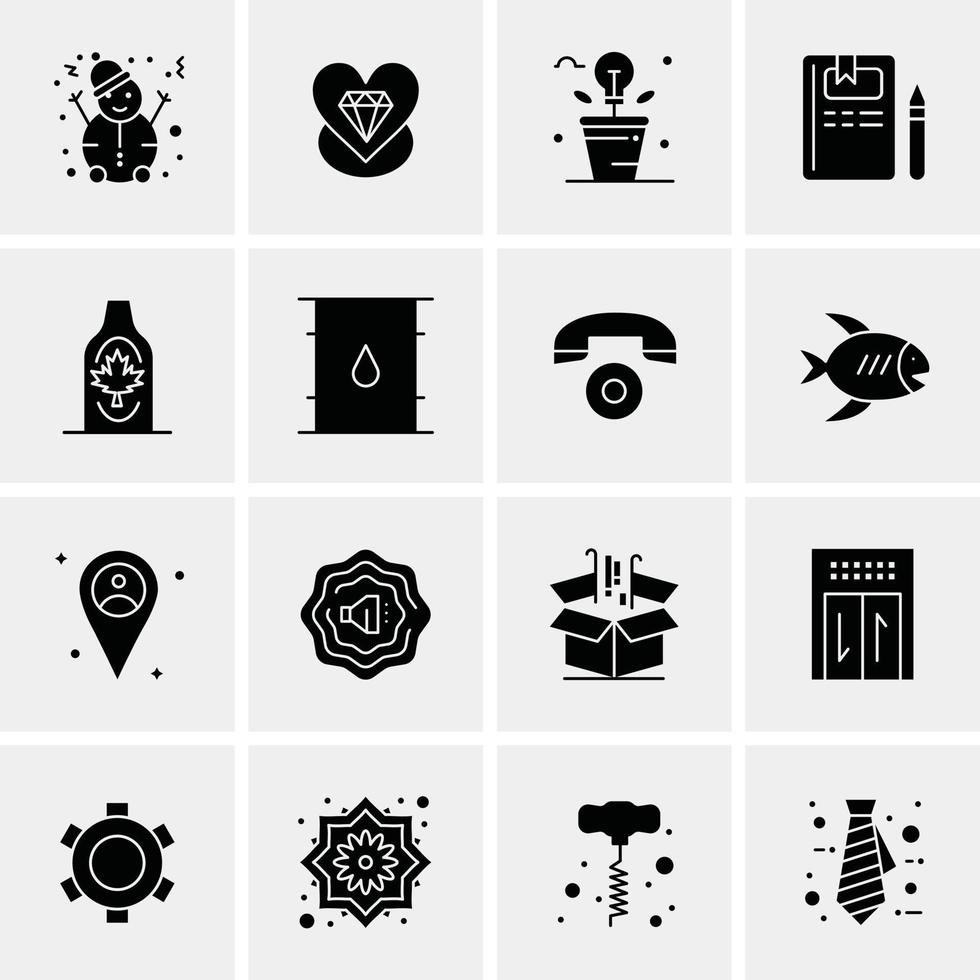 16 universelle Business-Icons Vektor kreative Icon-Illustration zur Verwendung in Web- und mobilen Projekten