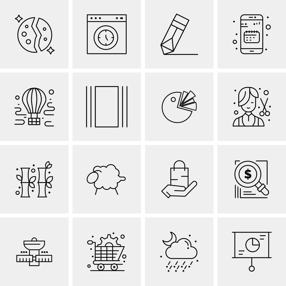 16 universelle Business-Icons Vektor kreative Icon-Illustration zur Verwendung in Web- und mobilen Projekten