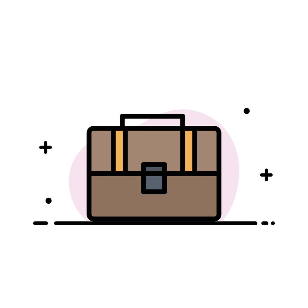 väska resväska fall handväska företag platt linje fylld ikon vektor baner mall