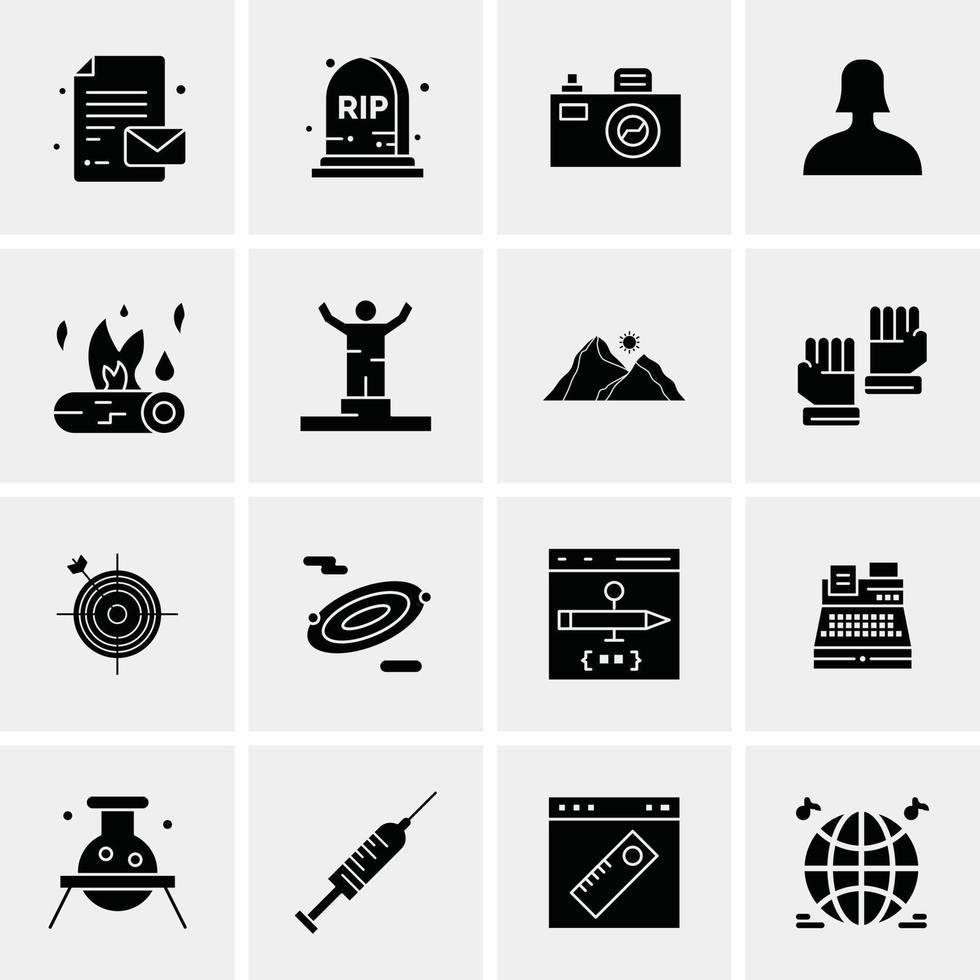 16 universelle Business-Icons Vektor kreative Icon-Illustration zur Verwendung in Web- und mobilen Projekten