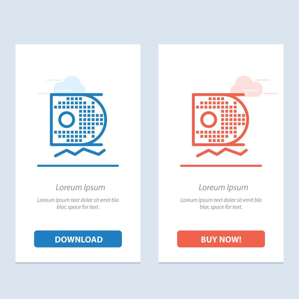 data vetenskap data vetenskap brytning blå och röd ladda ner och köpa nu webb widget kort mall vektor