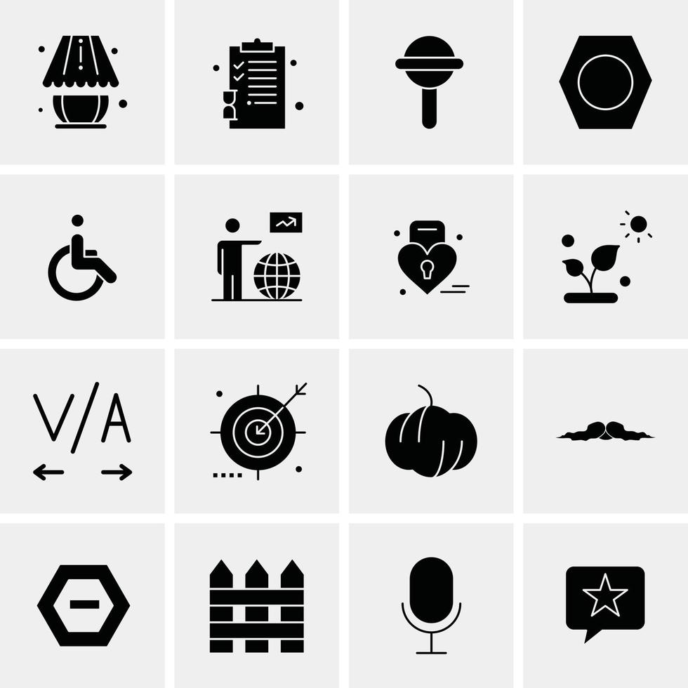 16 universelle Business-Icons Vektor kreative Icon-Illustration zur Verwendung in Web- und mobilen Projekten