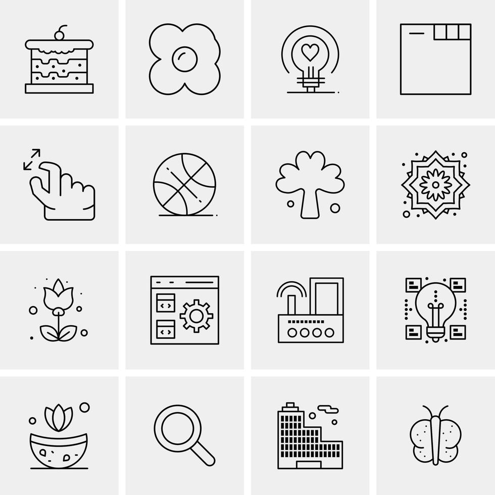 16 universelle Business-Icons Vektor kreative Icon-Illustration zur Verwendung in Web- und mobilen Projekten