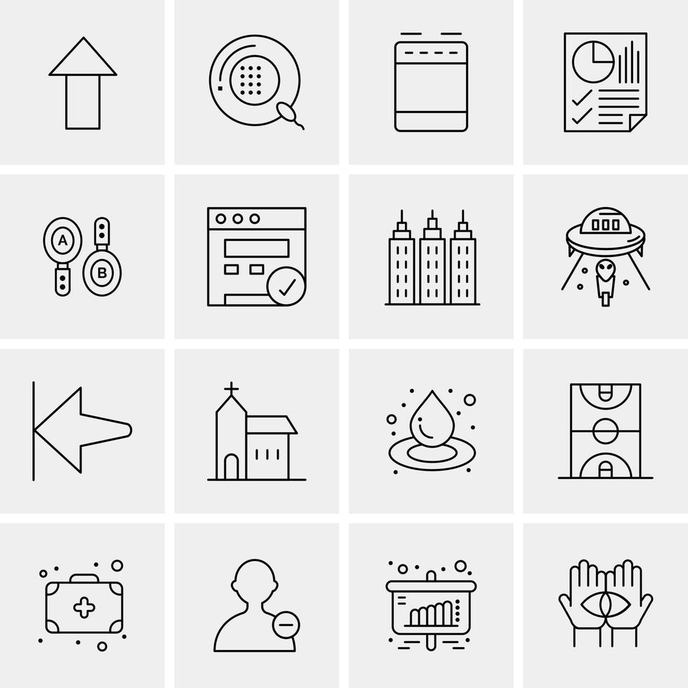 16 universelle Business-Icons Vektor kreative Icon-Illustration zur Verwendung in Web- und mobilen Projekten