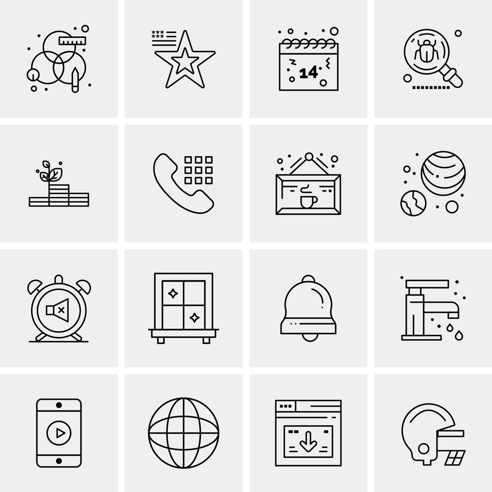 16 universelle Business-Icons Vektor kreative Icon-Illustration zur Verwendung in Web- und mobilen Projekten