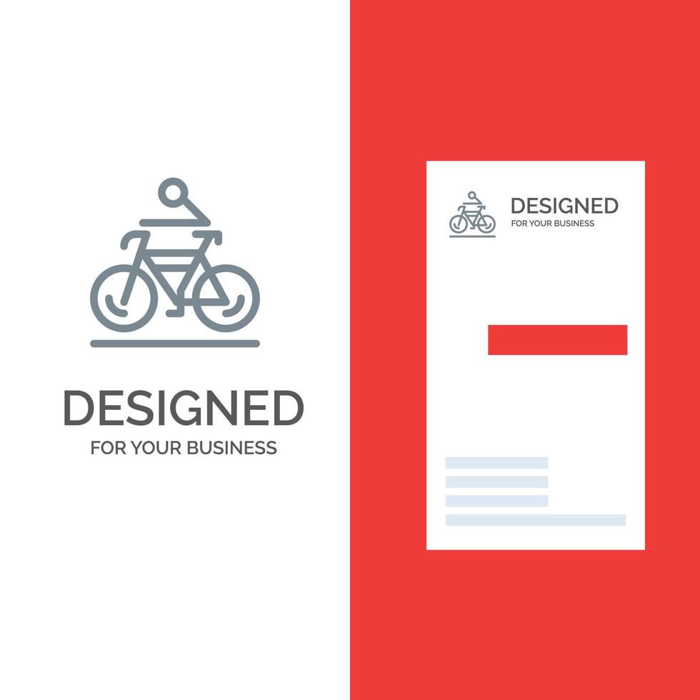 aktivitet cykel cykel cykling cykling grå logotyp design och företag kort mall vektor