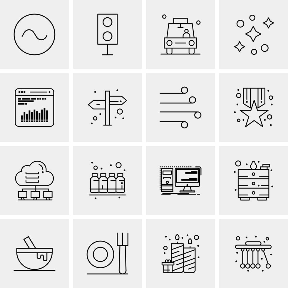 16 universelle Business-Icons Vektor kreative Icon-Illustration zur Verwendung in Web- und mobilen Projekten