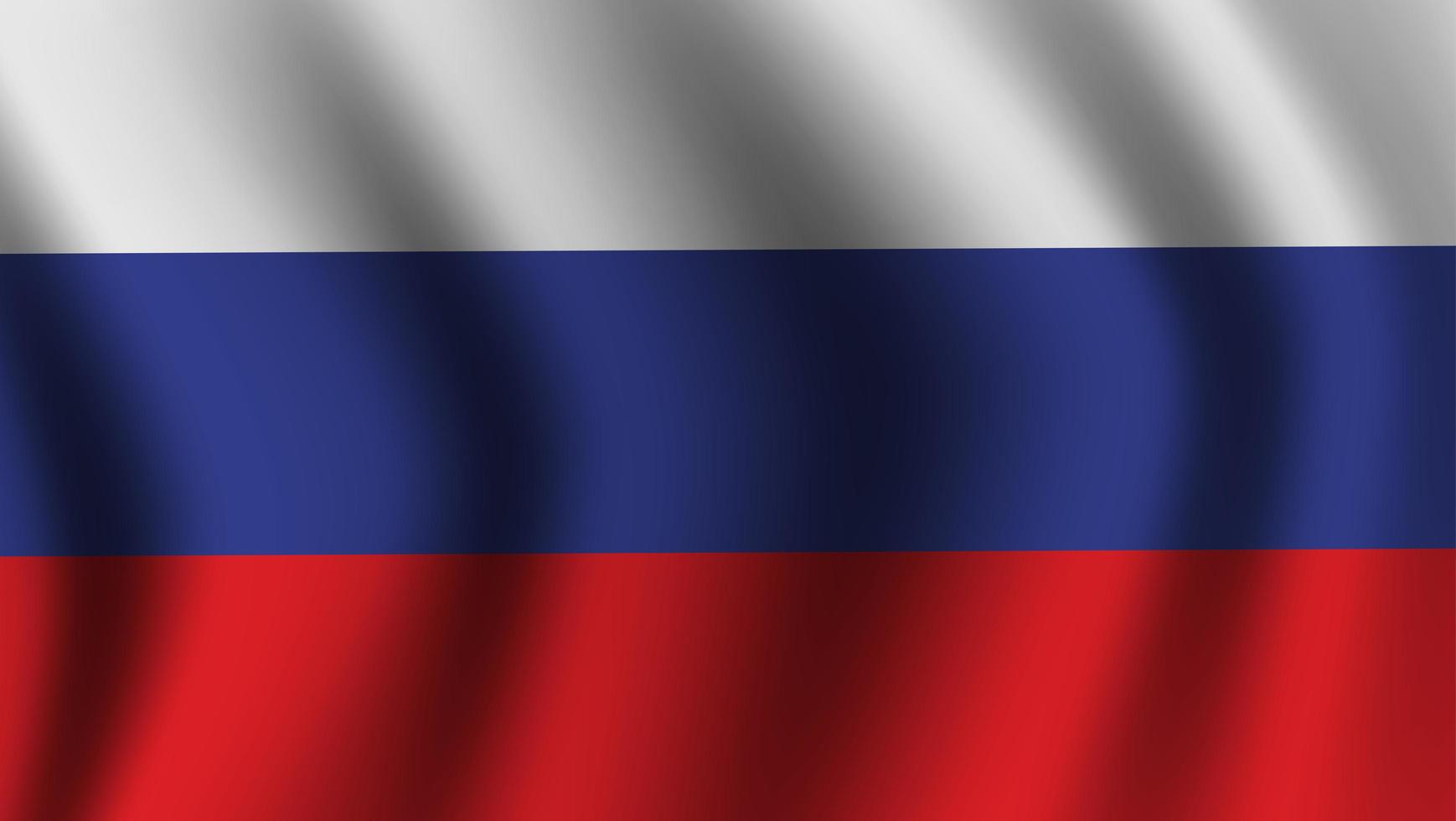 realistische wehende russische Flagge vektor