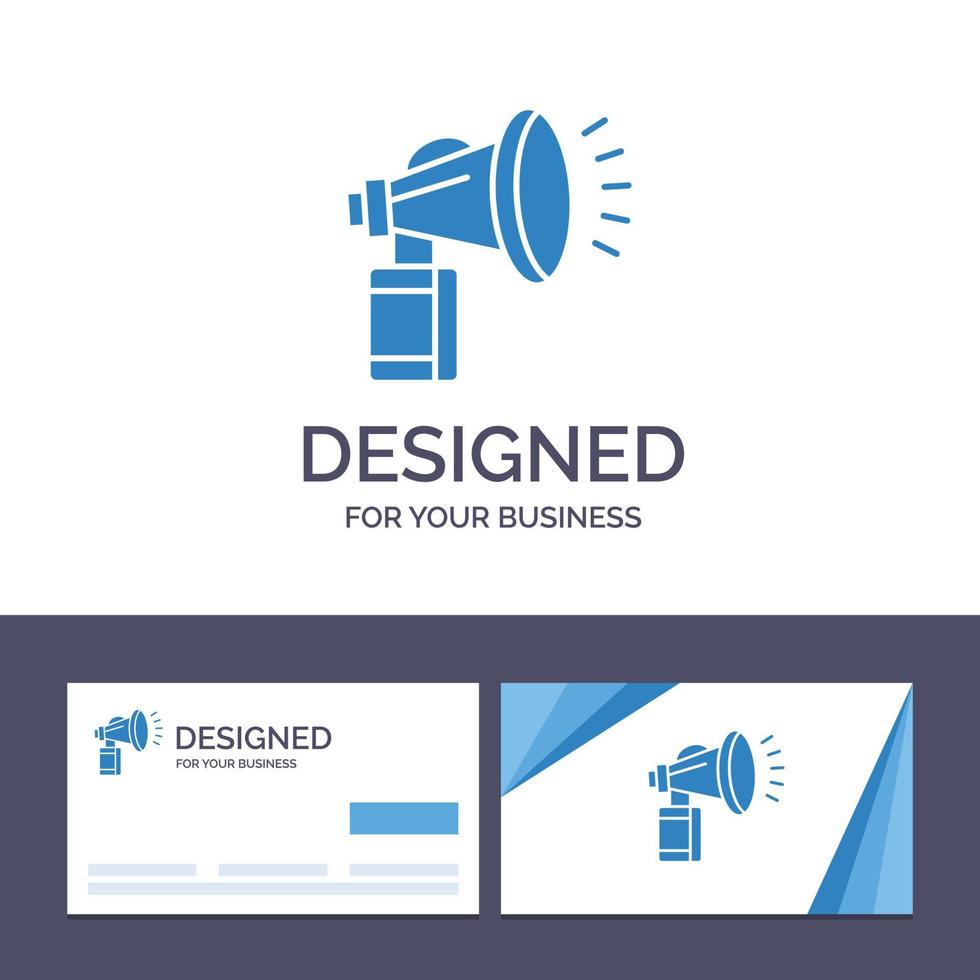 kreatives visitenkarten- und logo-schablonen-luftattribut kann horn-vektorillustration fächern vektor