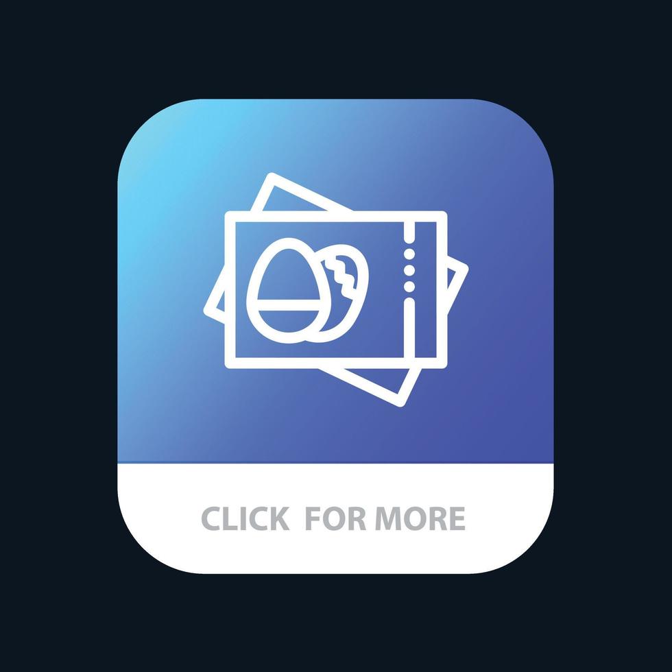 pass board egg osterkarte mobile app button android und ios line version vektor
