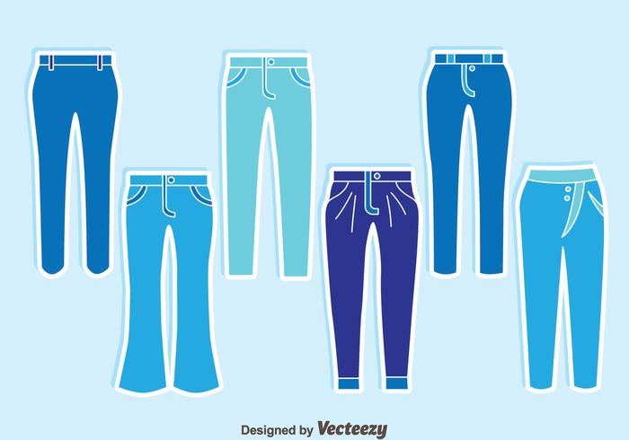 Blue Jeans Collection Vektor