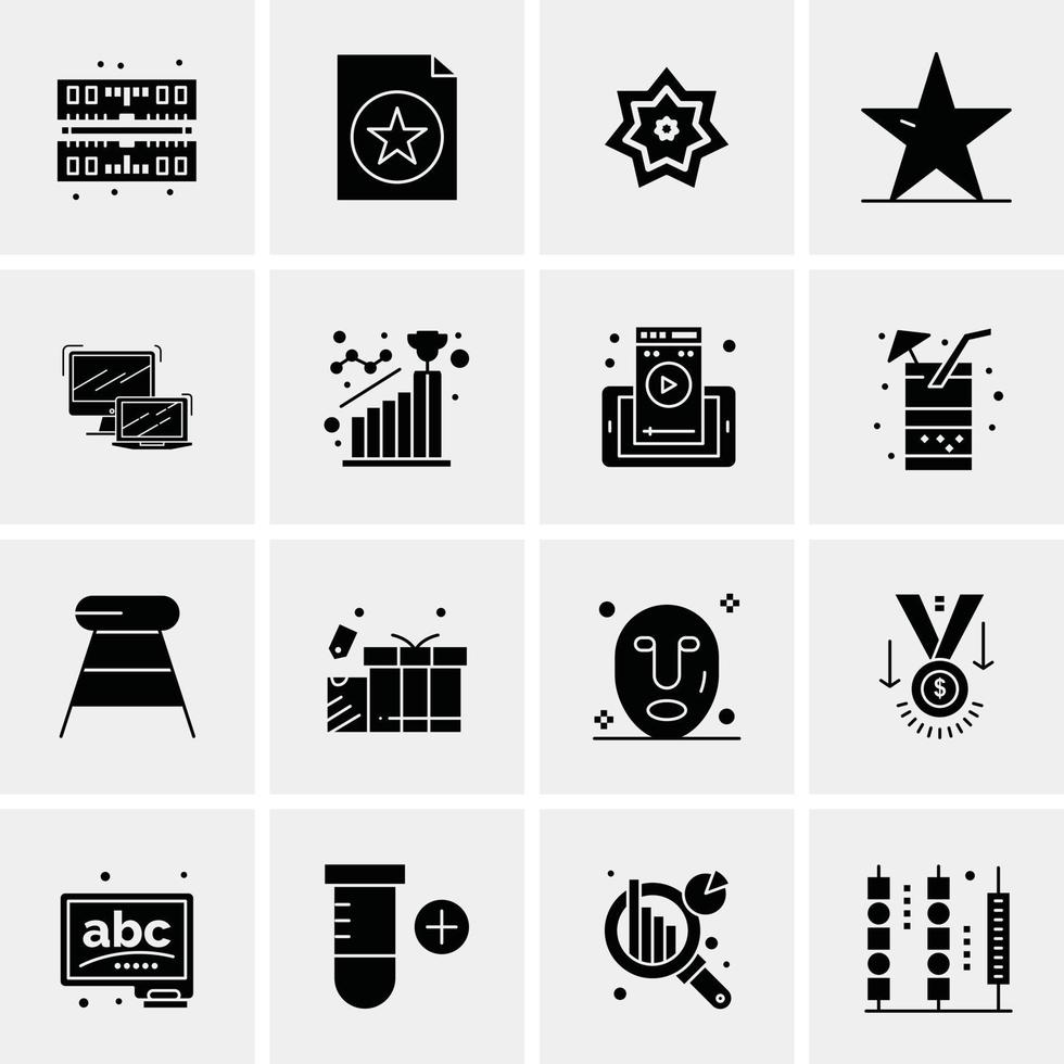 16 universelle Business-Icons Vektor kreative Icon-Illustration zur Verwendung in Web- und mobilen Projekten