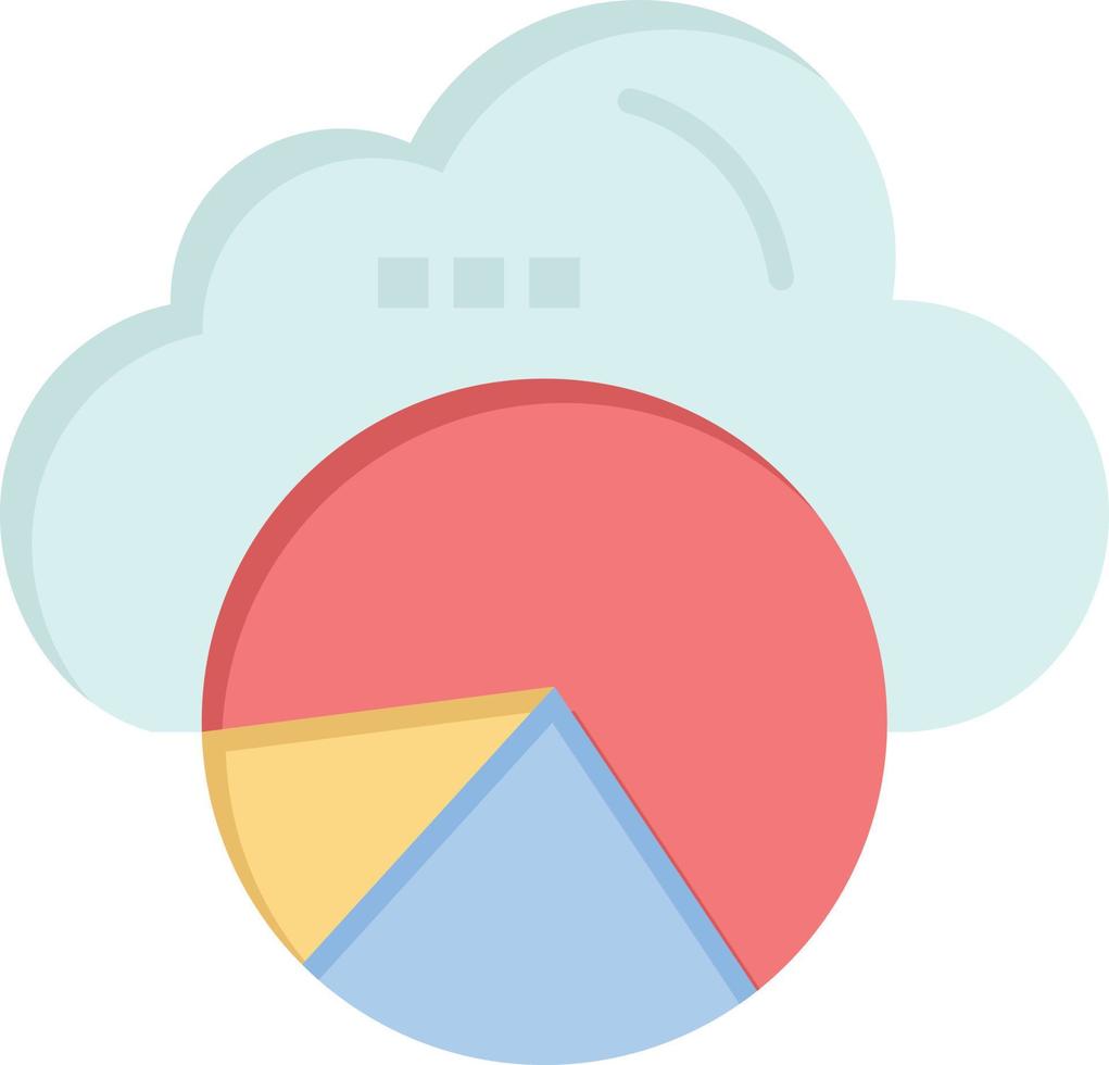 Berichterstattung Cloud-Datenwissenschaft Cloud-Wissenschaft flaches Farbsymbol Vektorsymbol-Banner-Vorlage vektor