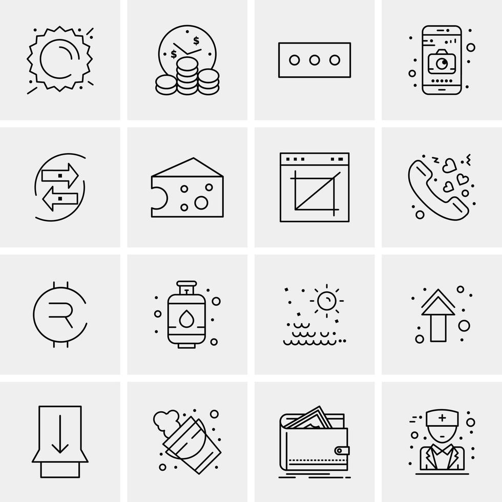 16 universelle Business-Icons Vektor kreative Icon-Illustration zur Verwendung in Web- und mobilen Projekten