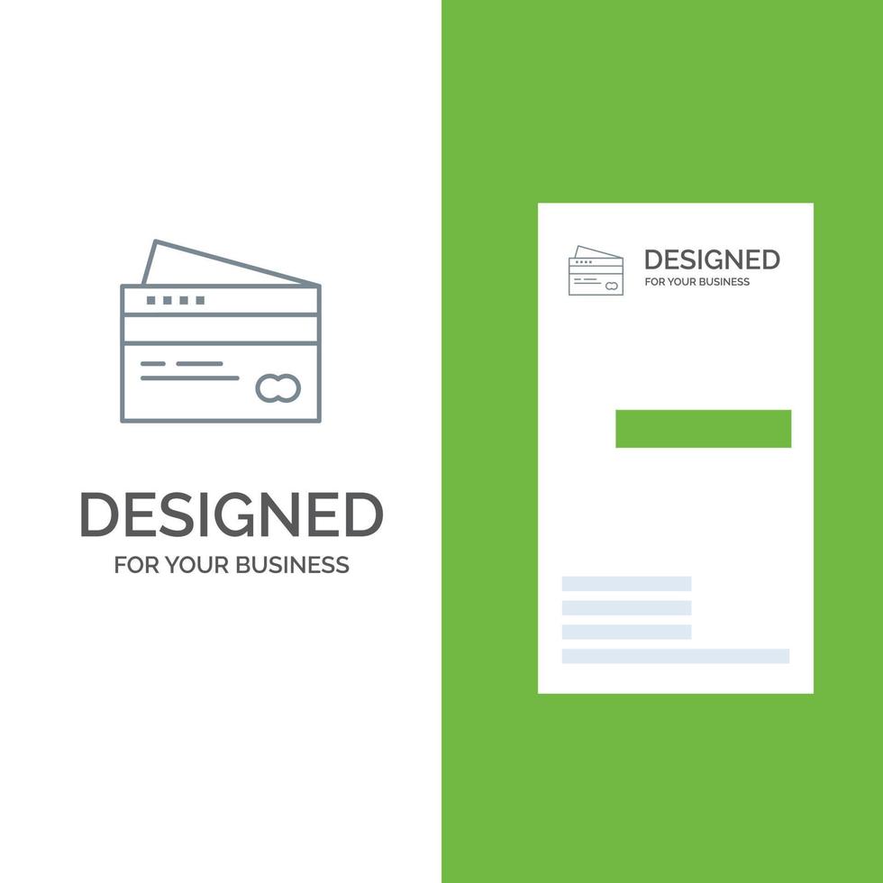 kreditera kort bank kort kort kreditera finansiera pengar handla grå logotyp design och företag kort temp vektor