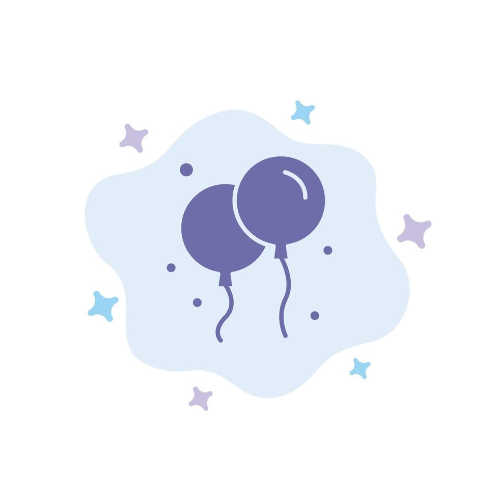 ballong flyga irland blå ikon på abstrakt moln bakgrund vektor