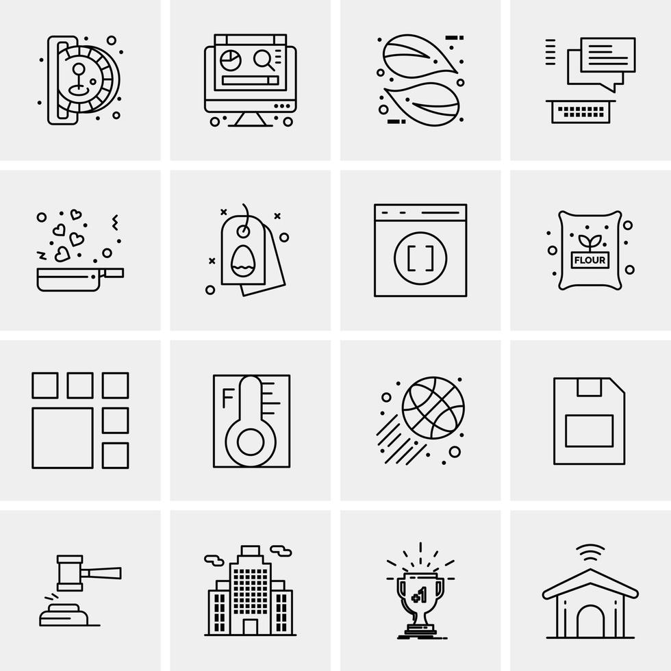 16 universelle Business-Icons Vektor kreative Icon-Illustration zur Verwendung in Web- und mobilen Projekten