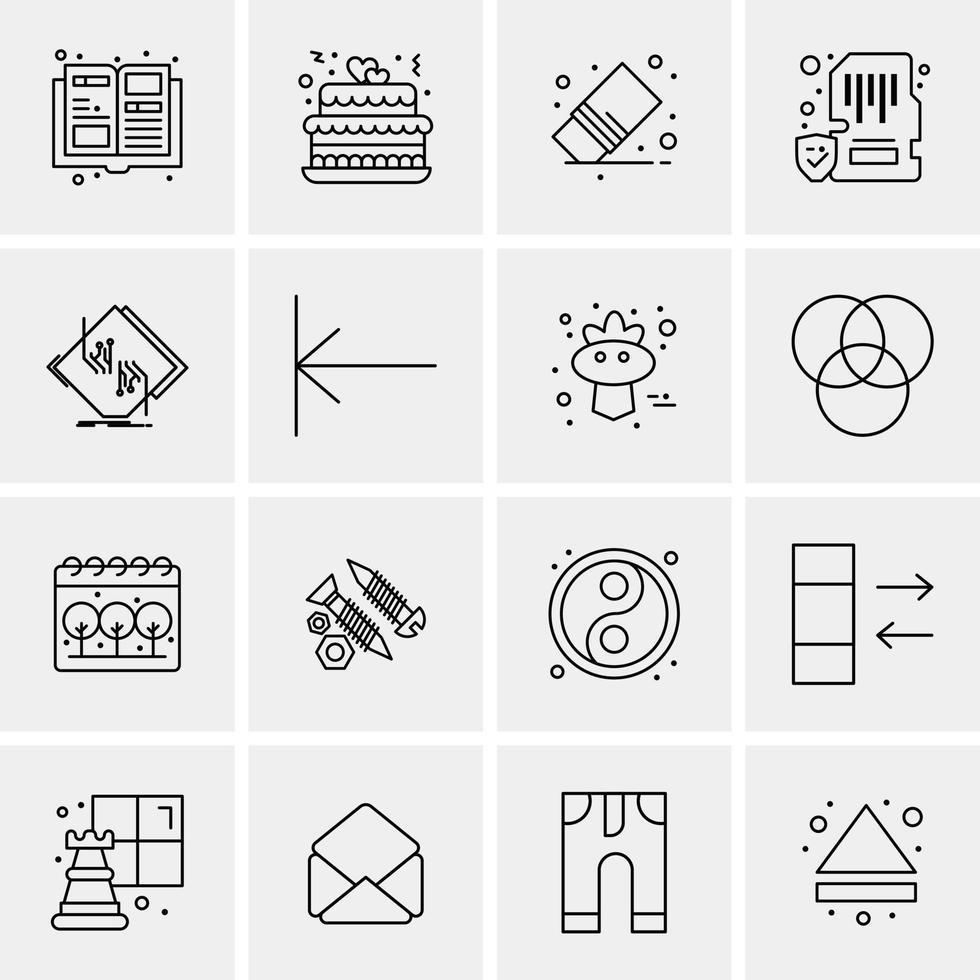 16 universelle Business-Icons Vektor kreative Icon-Illustration zur Verwendung in Web- und mobilen Projekten