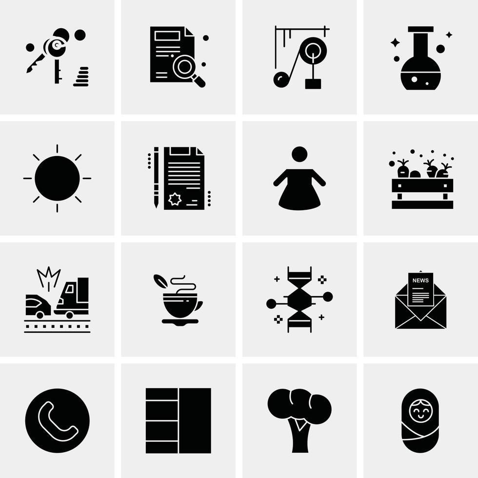 16 universelle Business-Icons Vektor kreative Icon-Illustration zur Verwendung in Web- und mobilen Projekten