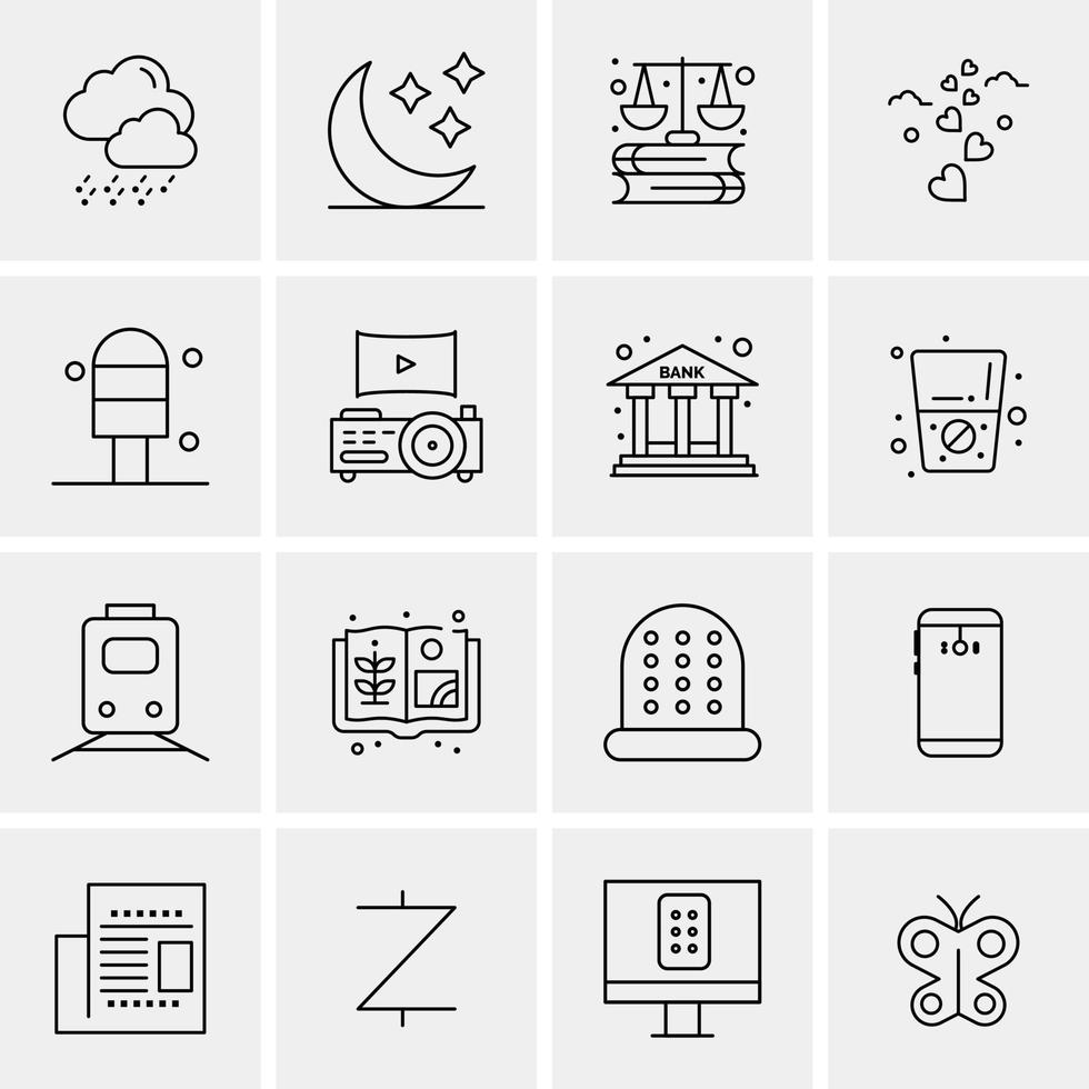 16 universelle Business-Icons Vektor kreative Icon-Illustration zur Verwendung in Web- und mobilen Projekten