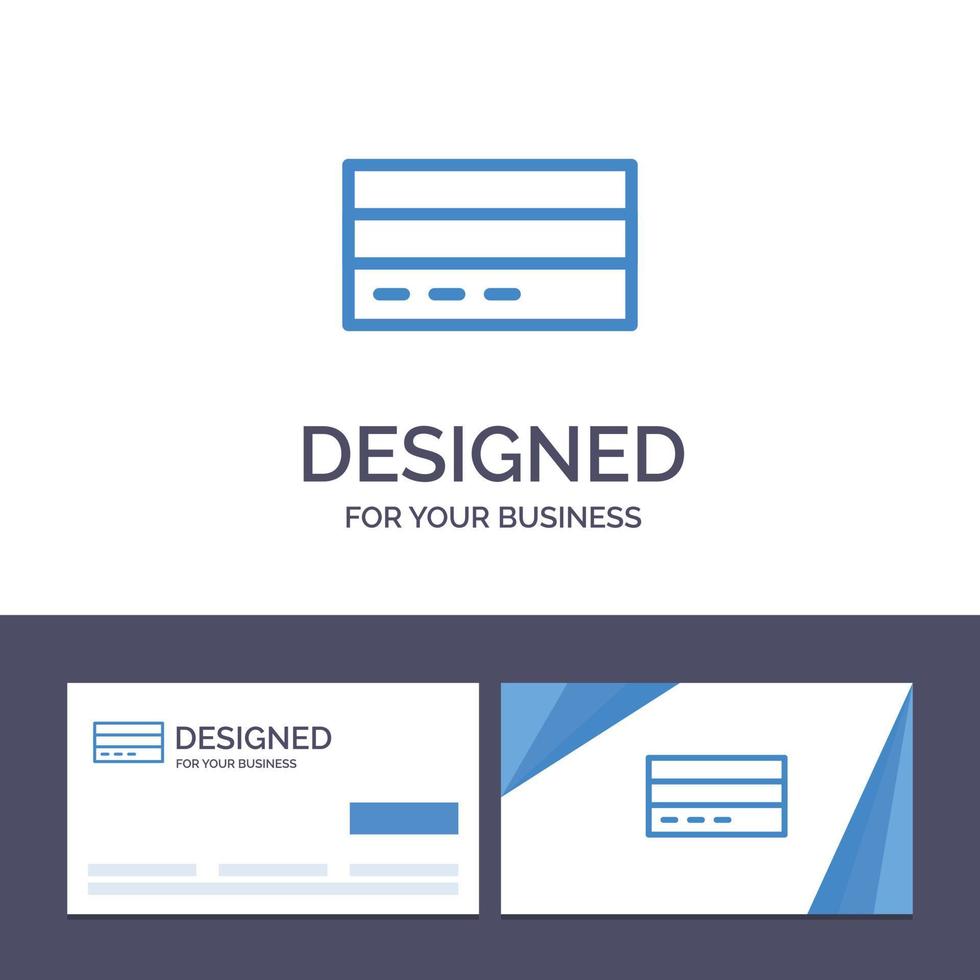 kreativ företag kort och logotyp mall företag kort kreditera finansiera gränssnitt användare vektor illustra