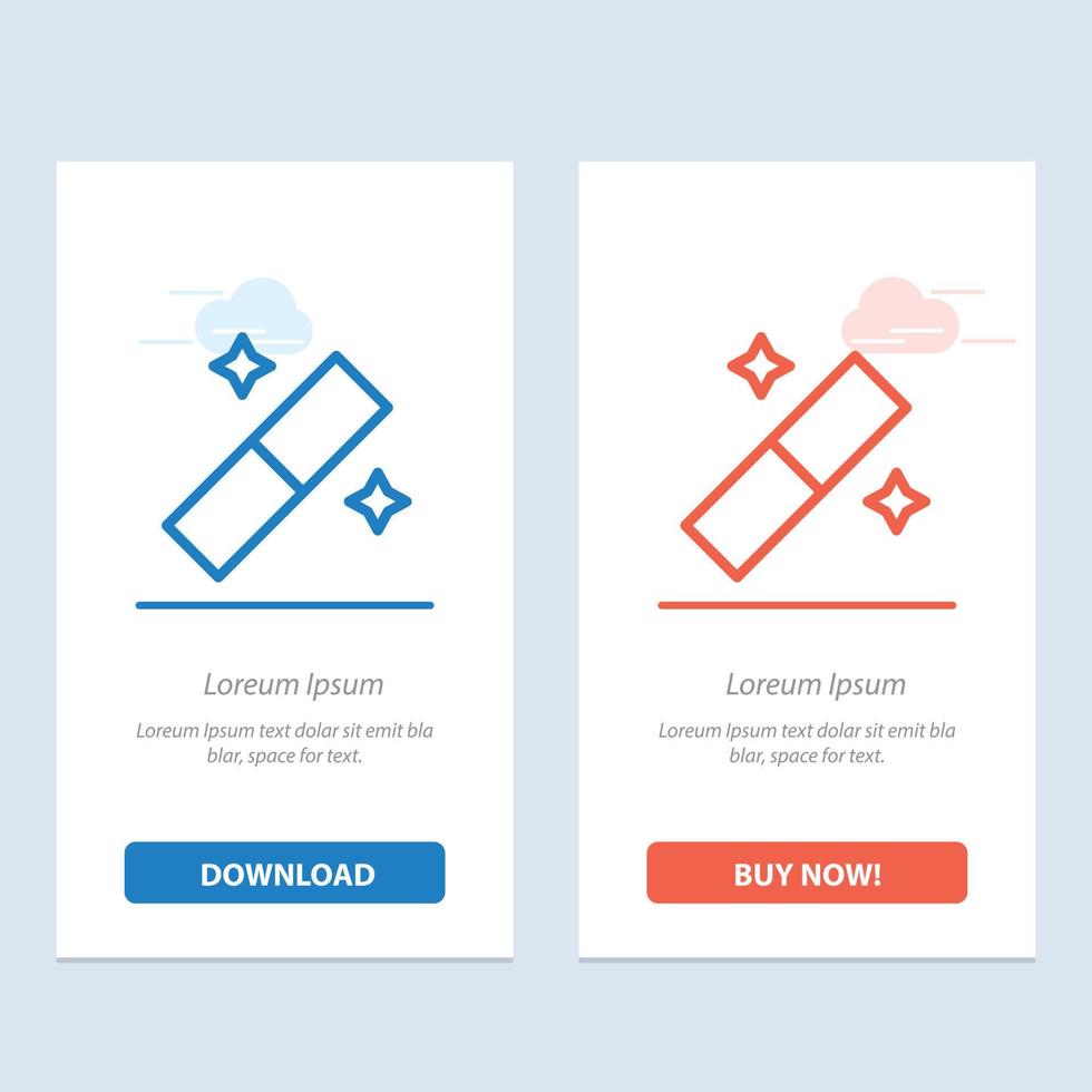 Design-Grafiktool blau und rot Laden Sie jetzt herunter und kaufen Sie die Kartenvorlage für Web-Widgets vektor