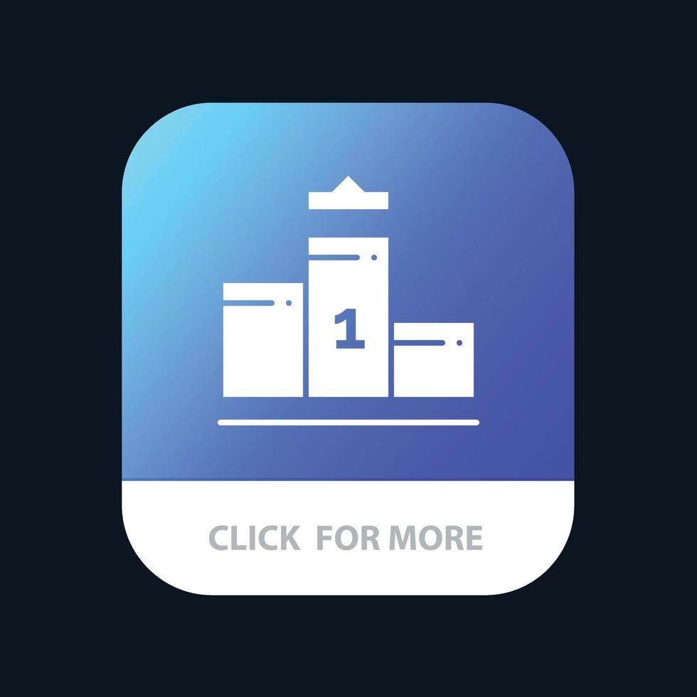 Podest erster erster Platz Ausbildung mobile App Icon Design vektor