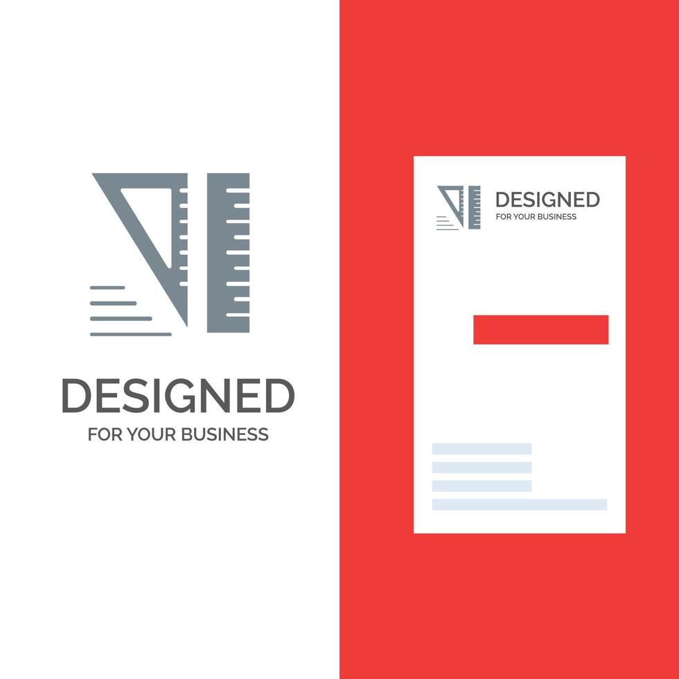 utbildning geometrisk verktyg grå logotyp design och företag kort mall vektor