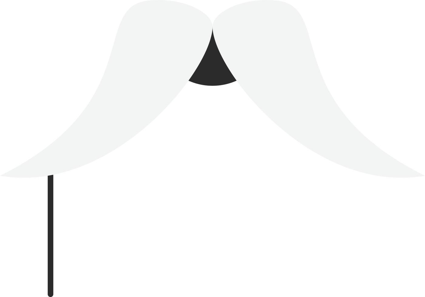 mustasch hipster Movember manlig män platt Färg ikon vektor