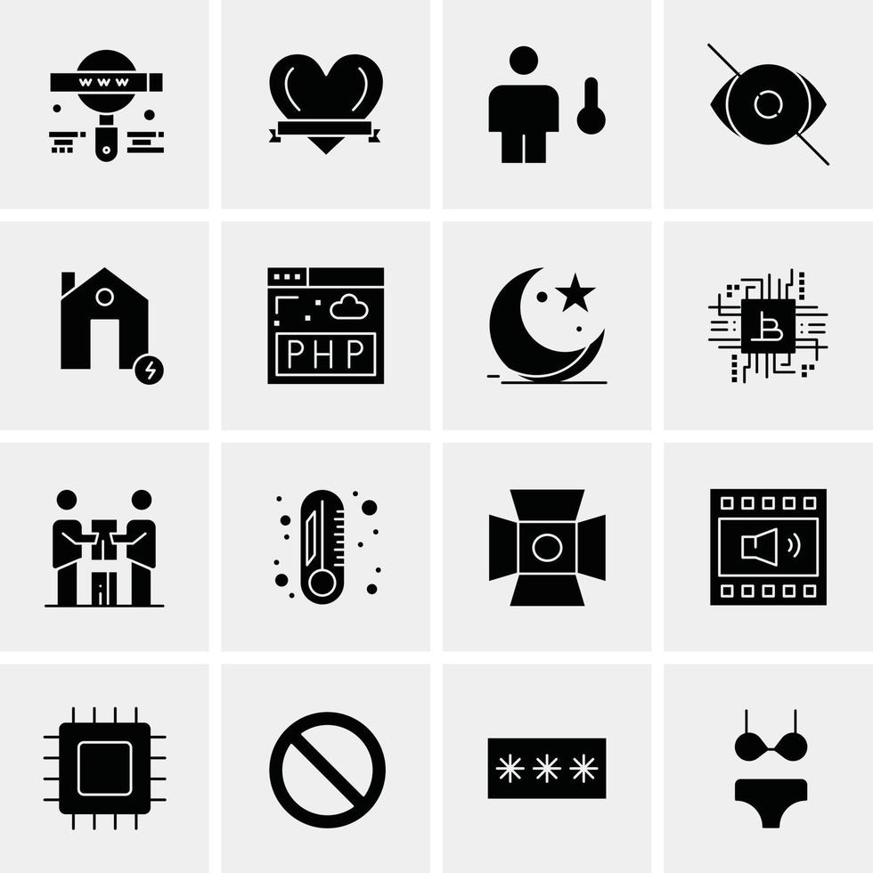 16 universelle Business-Icons Vektor kreative Icon-Illustration zur Verwendung in Web- und mobilen Projekten