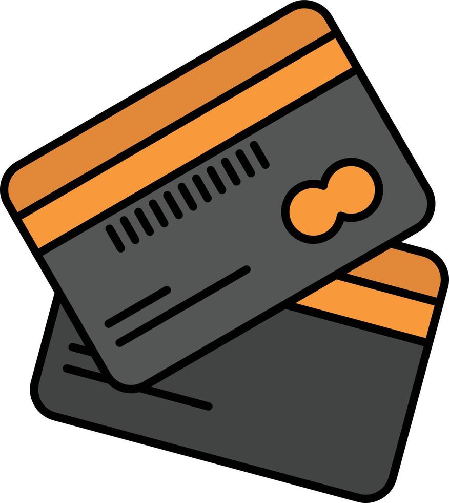 kreditkarte visitenkarten kreditkarte finanzen geld einkaufen flach farbe icon vektor icon banner te