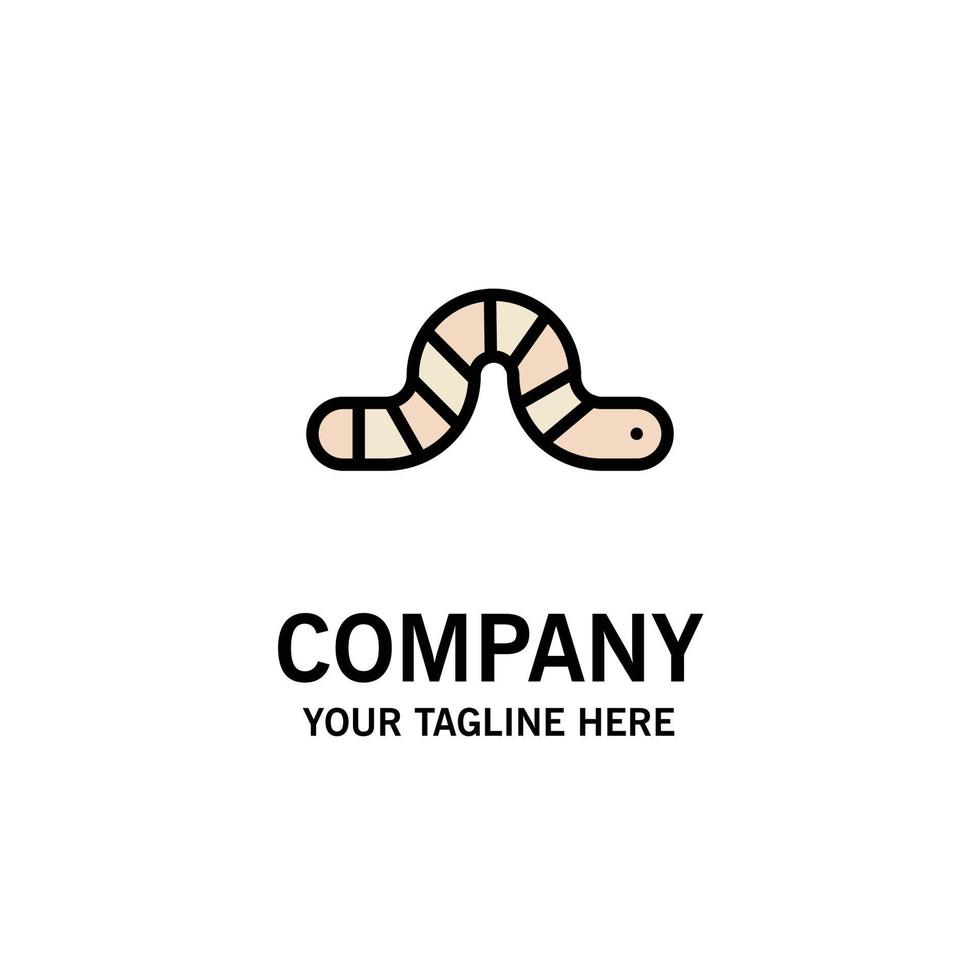djur- insekt insekt orm företag logotyp mall platt Färg vektor
