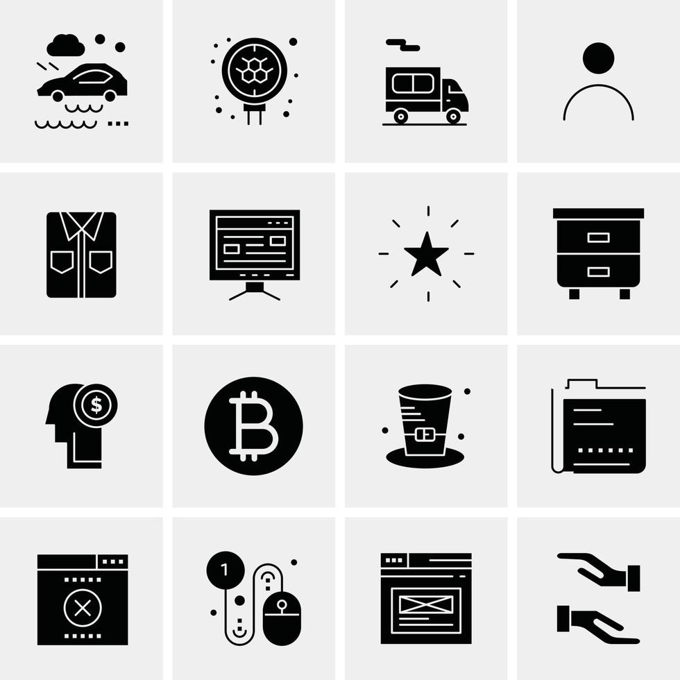 16 universelle Business-Icons Vektor kreative Icon-Illustration zur Verwendung in Web- und mobilen Projekten