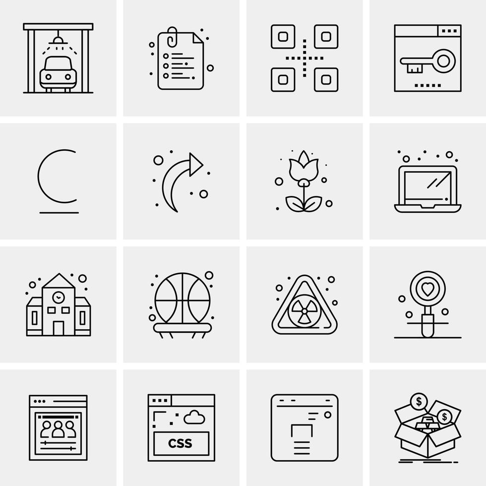 16 universelle Business-Icons Vektor kreative Icon-Illustration zur Verwendung in Web- und mobilen Projekten