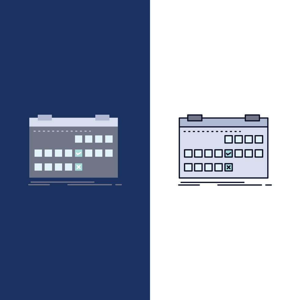kalender datum händelse släpp schema platt Färg ikon vektor