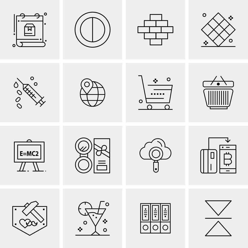 16 universelle Business-Icons Vektor kreative Icon-Illustration zur Verwendung in Web- und mobilen Projekten