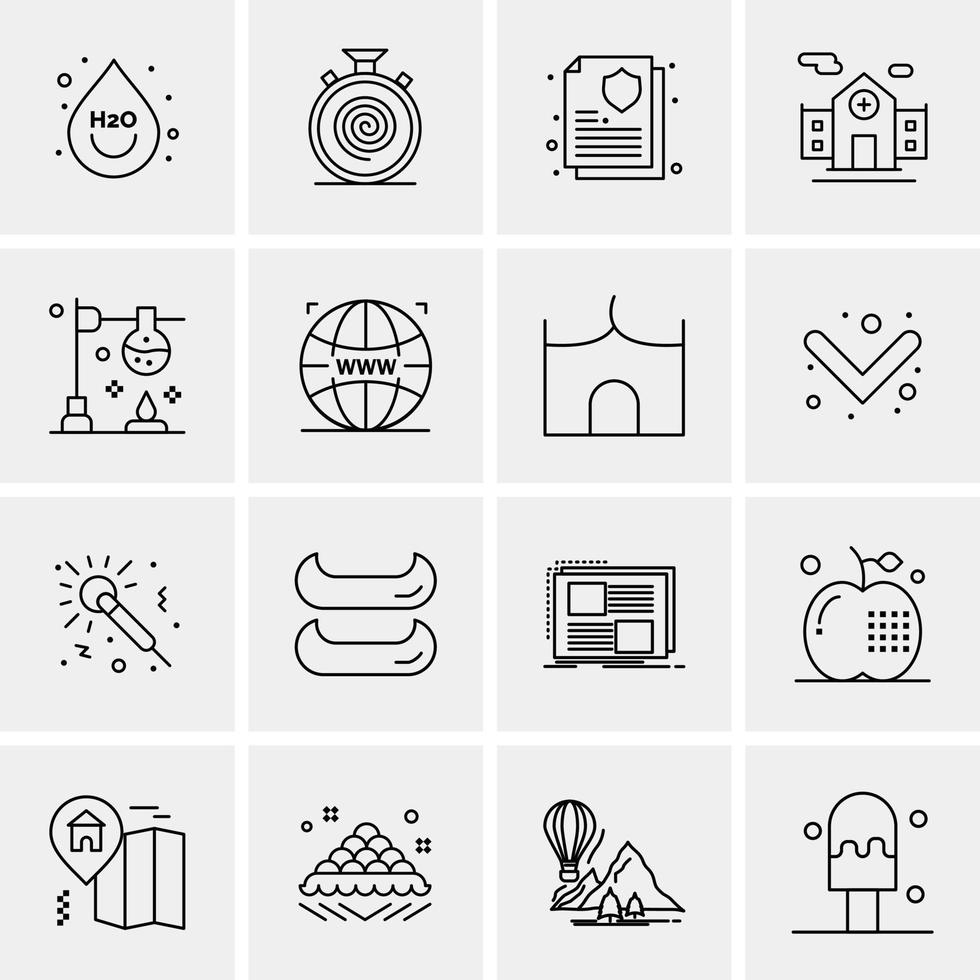 16 universelle Business-Icons Vektor kreative Icon-Illustration zur Verwendung in Web- und mobilen Projekten