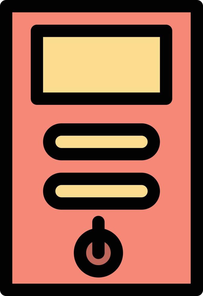 computer cpu pc stabilisator flache farbe symbol vektor symbol banner vorlage