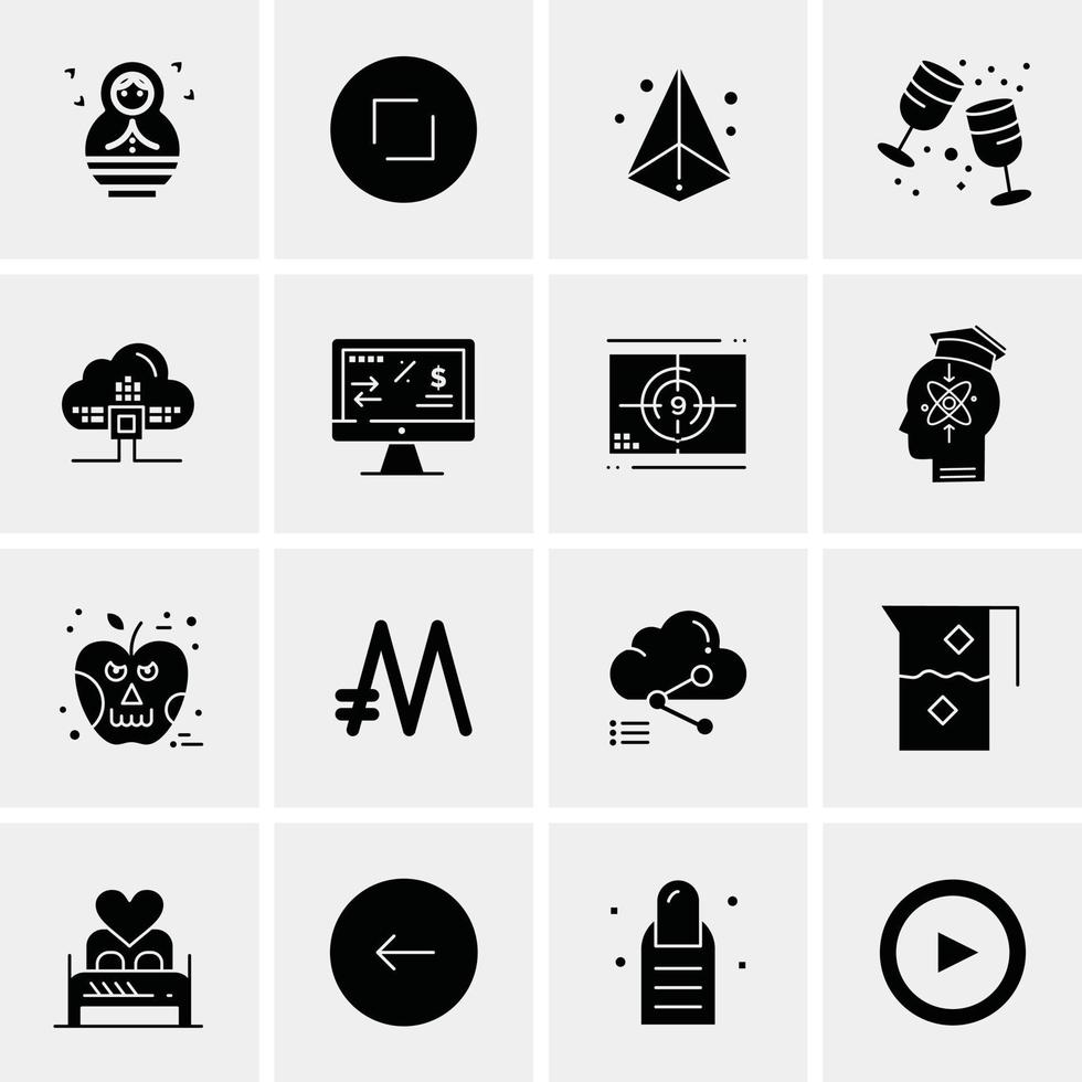 16 universelle Business-Icons Vektor kreative Icon-Illustration zur Verwendung in Web- und mobilen Projekten