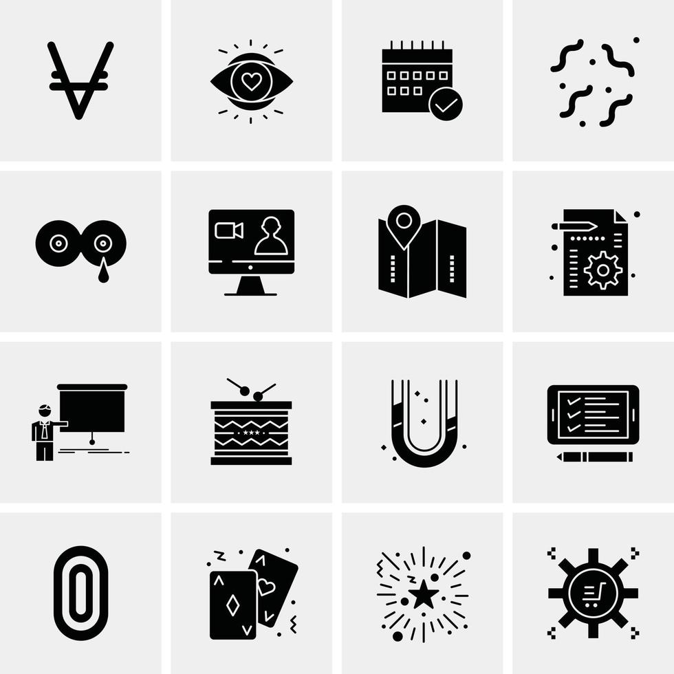 16 universelle Business-Icons Vektor kreative Icon-Illustration zur Verwendung in Web- und mobilen Projekten