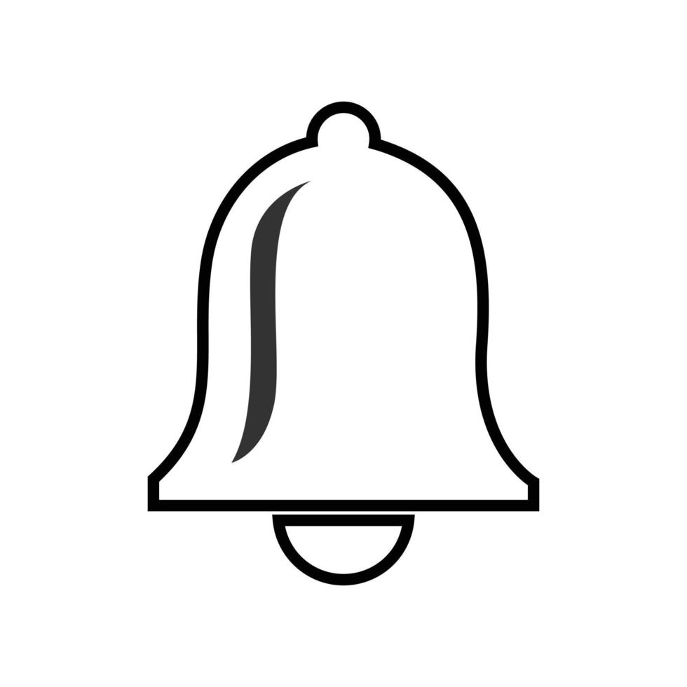 Glockensymbol. Benachrichtigungsglocke, Vektorgrafik des Alarmsymbols. vektor