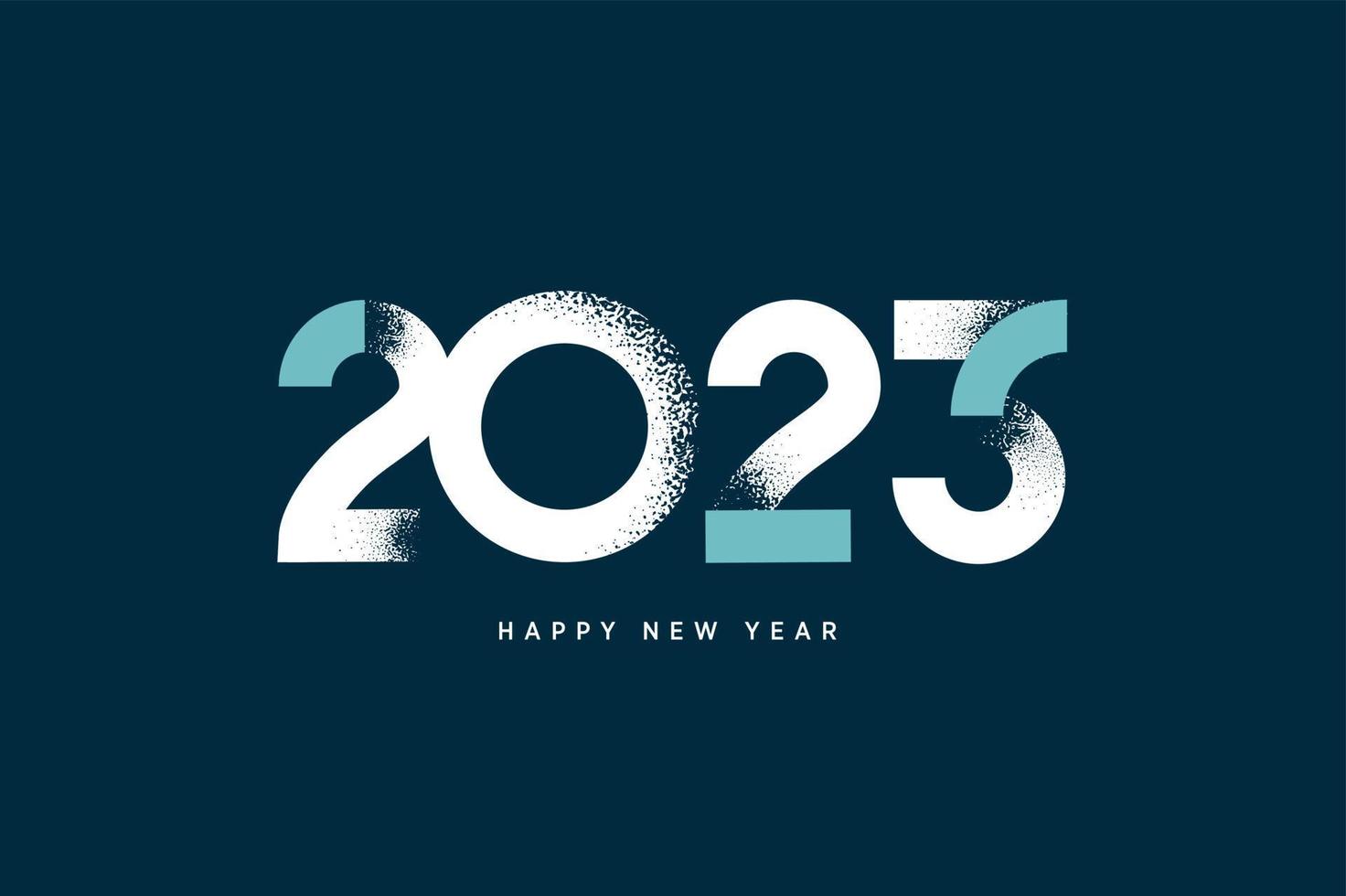 2023 Neujahrsgrußkarte. vektorillustrationskonzept für hintergrund, grußkarte, partyeinladungskarte, website-banner, social-media-banner, marketingmaterial. vektor