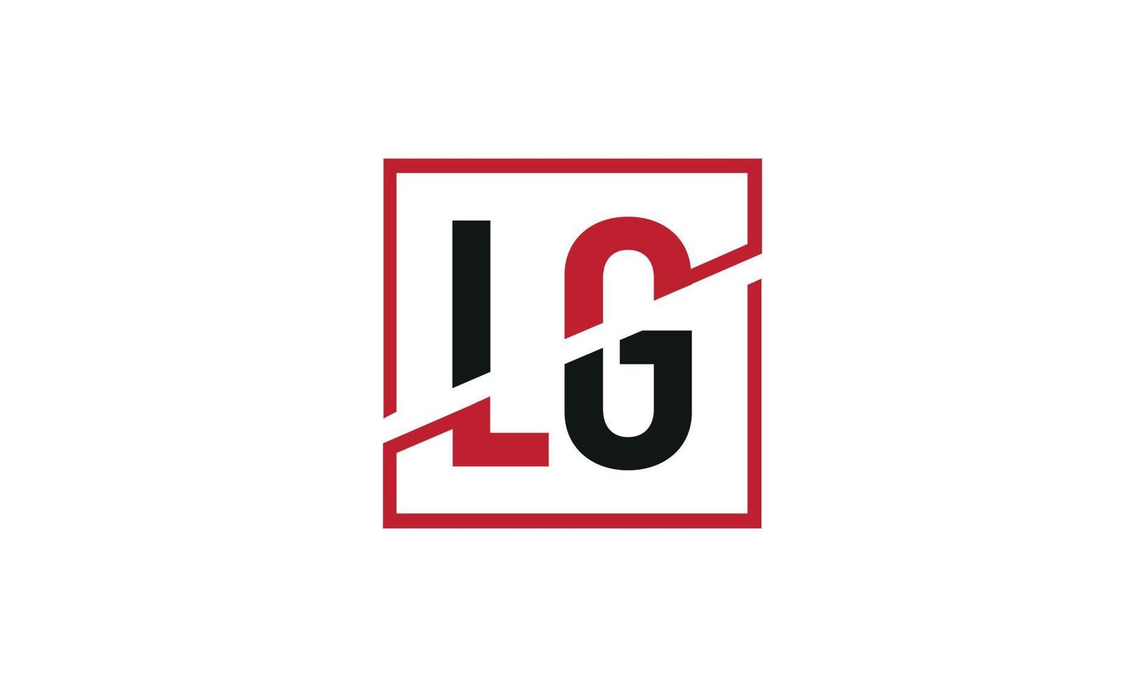Buchstabe lg Logo pro Vektordatei pro Vektor
